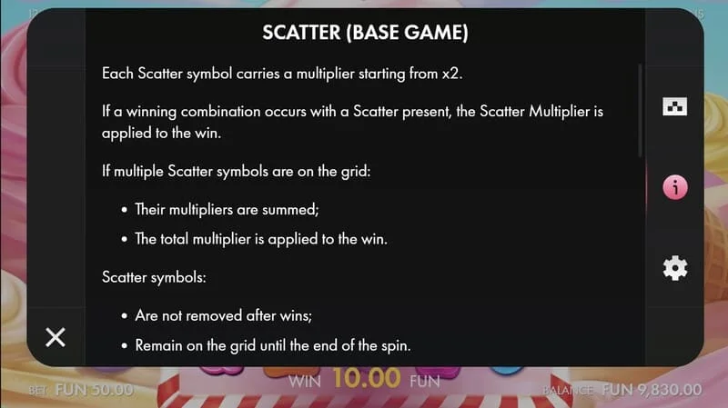 Sugar Wins - Scatter s multiplikátorem